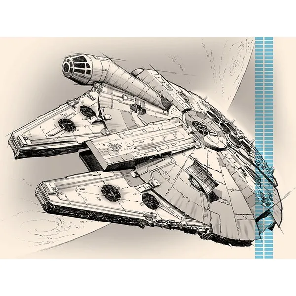 STAR WARS - EPISODE VII MILLENNIUM FALCON (PENCIL ART)